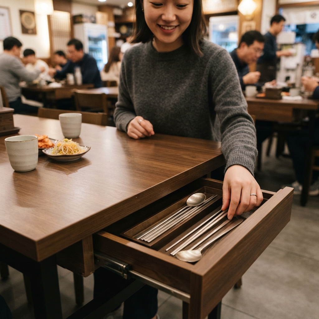 The Under-Table Treasure Hunt: Unlocking the Mystery of Korea's Hidden Utensil Drawer