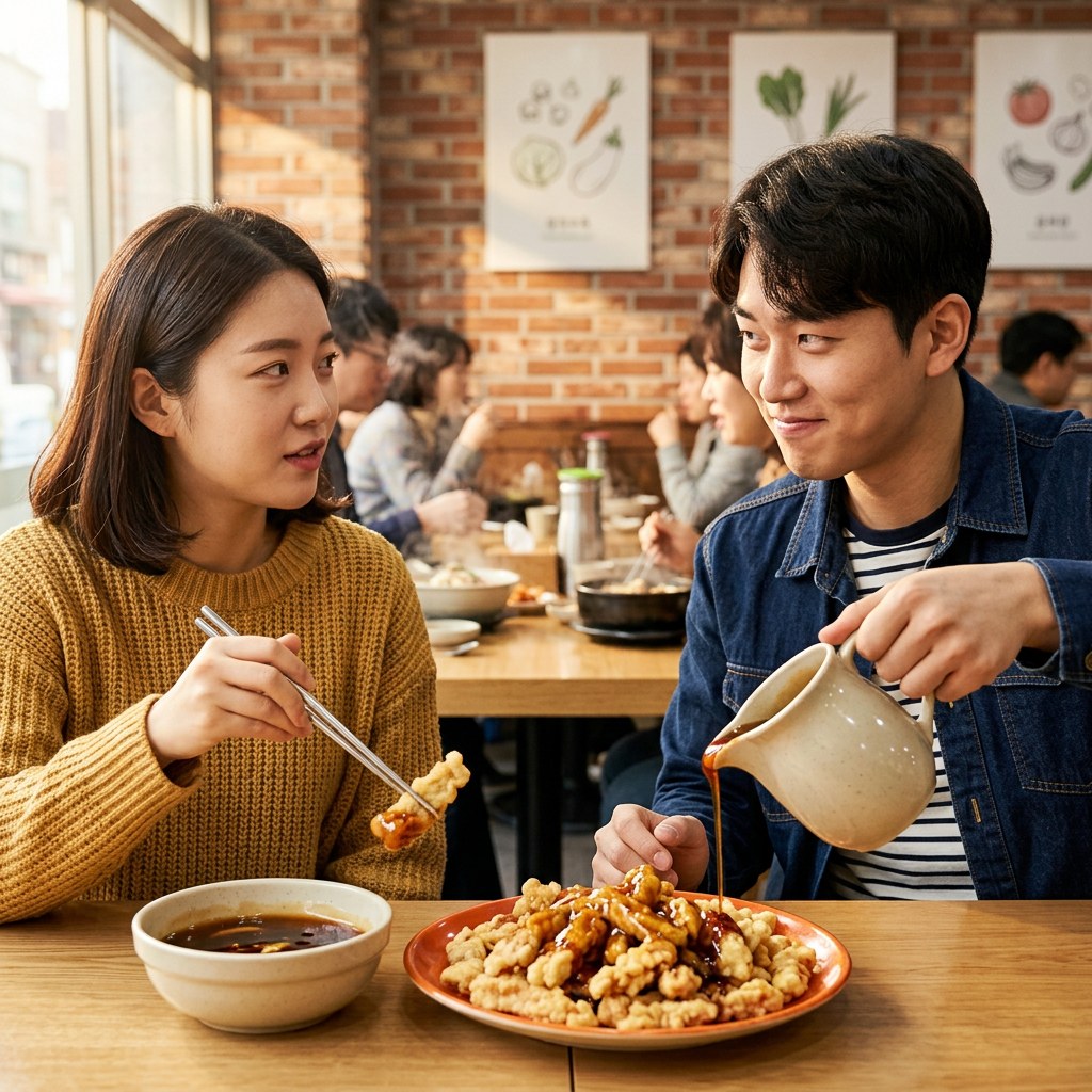 Sauce on the Side or Poured Over: The Great Tangsuyuk Debate